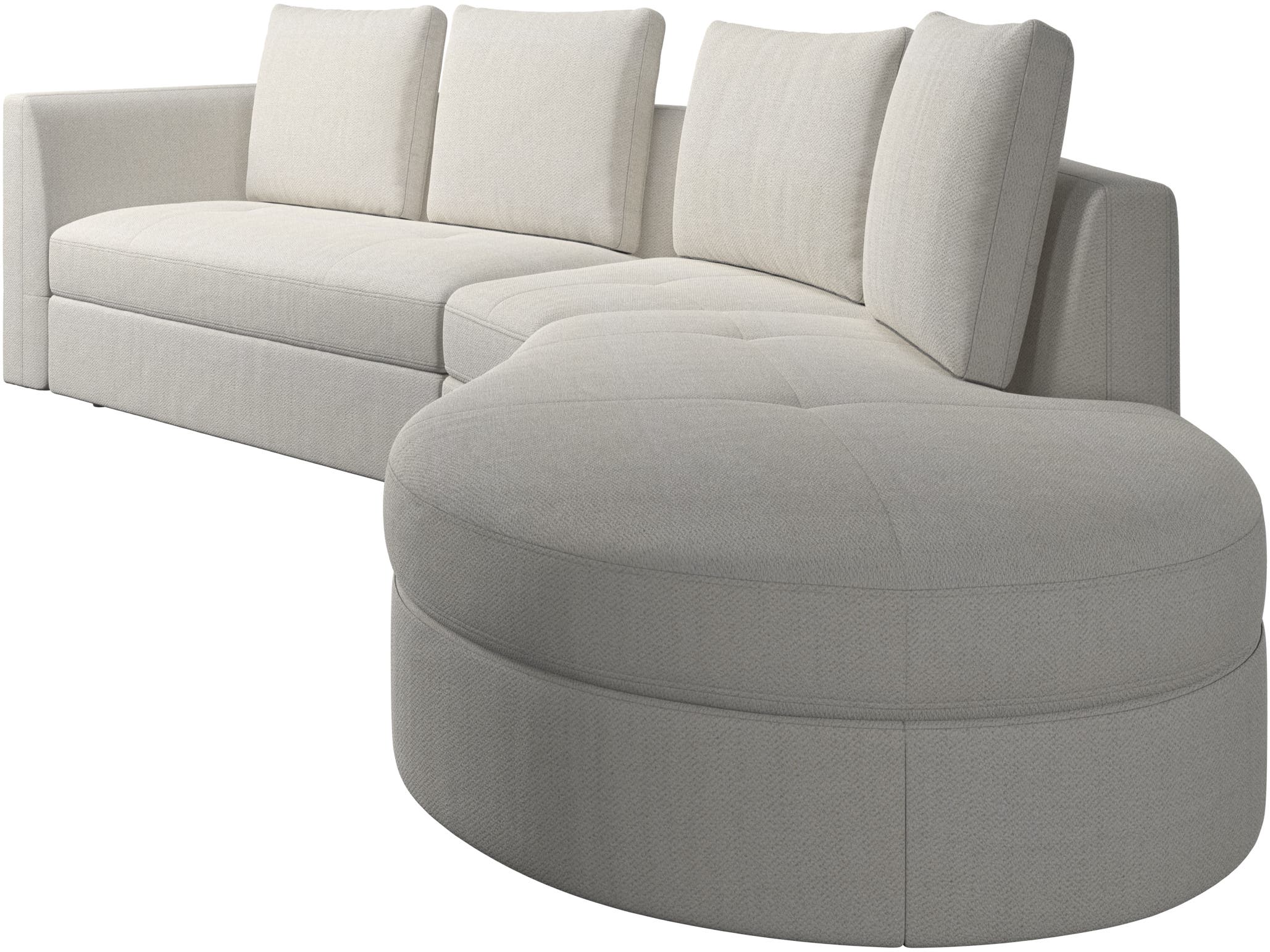 Bergamo sofa with round lounging unit,ライト | ボーコンセプト